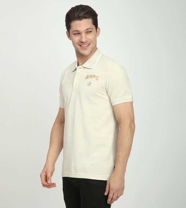 Beverly Hills Polo Club  T-Shirts - Beige Polo T-shirts