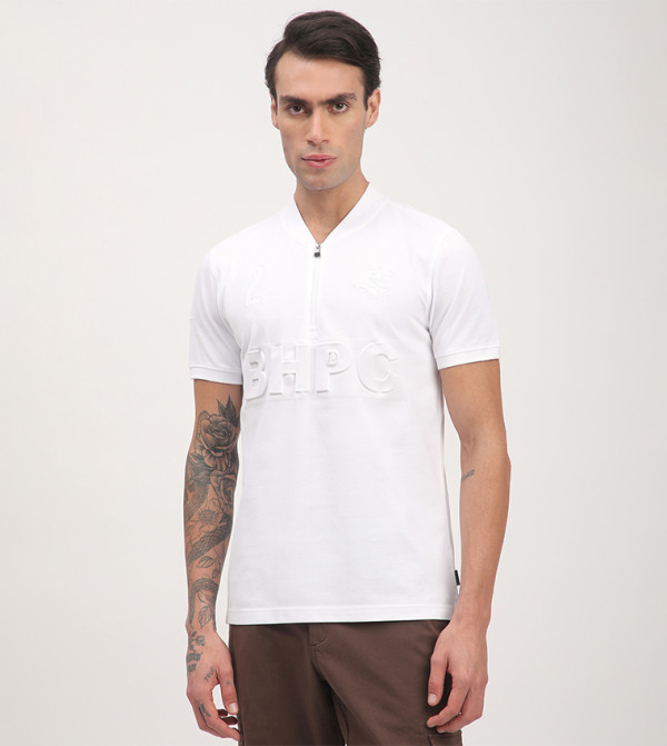 Beverly Hills Polo Club  - White V-Neck T-Shirts