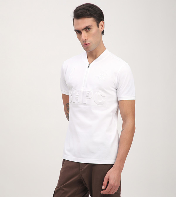 Beverly Hills Polo Club  - White V-Neck T-Shirts