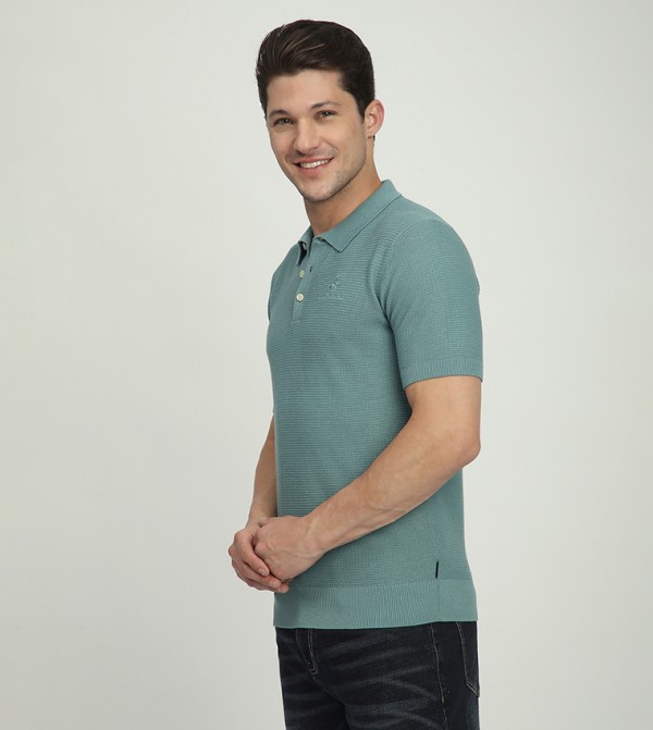Beverly Hills Polo Club  Polo T-Shirts - Green Polo T-shirts