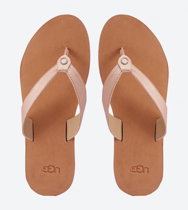 Ugg Ugg - Rose Gold Flip Flops