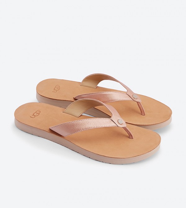 Ugg Ugg - Rose Gold Flip Flops