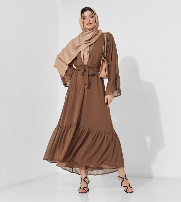 Rosette Abaya Rosette Abaya - Brown Abayas