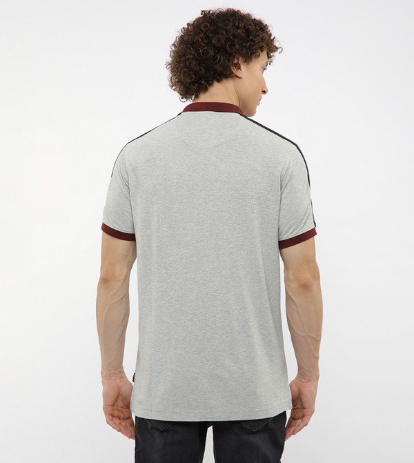 Beverly Hills Polo Club  T-Shirts - Grey Polo T-shirts