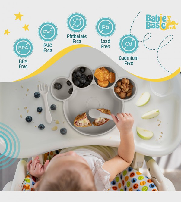Babies Basic  Dishes & Utensils - Grey Dishes & Utensils