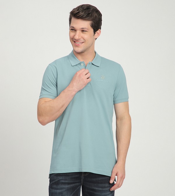 Beverly Hills Polo Club  T-Shirts - Green Polo T-shirts