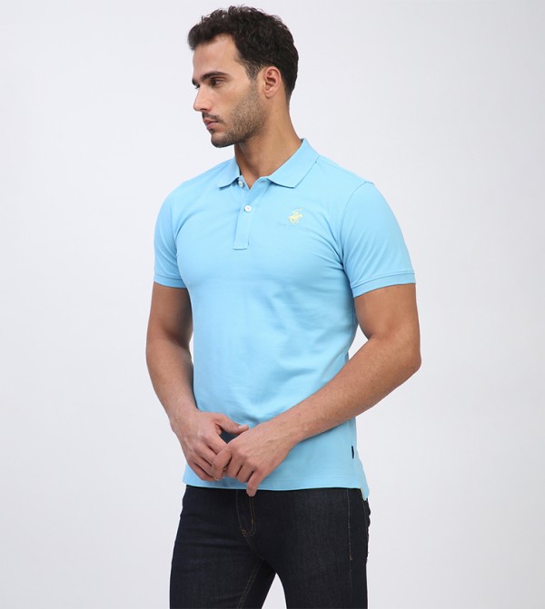 Beverly Hills Polo Club  Clothing - Blue Polo T-shirts