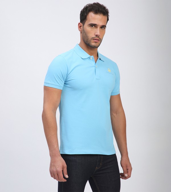 Beverly Hills Polo Club  Clothing - Blue Polo T-shirts