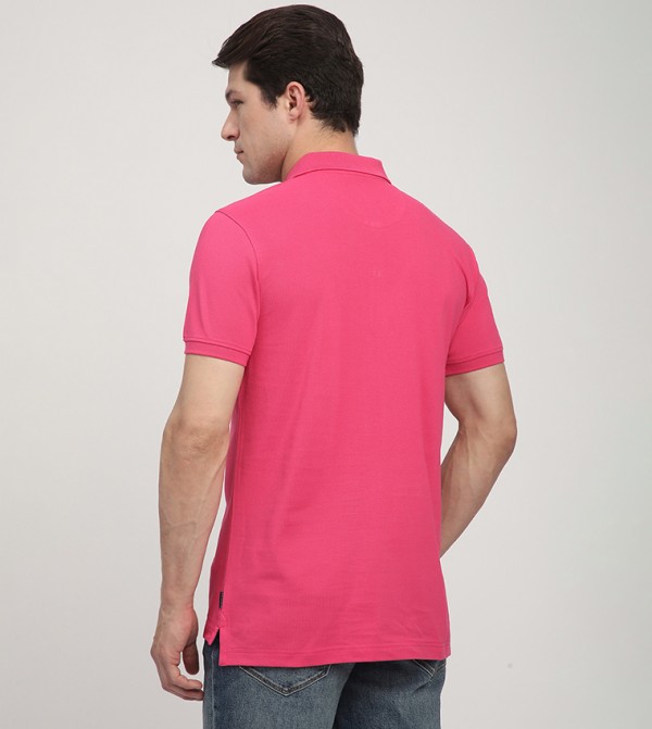 Beverly Hills Polo Club  Polo T-Shirts - Pink Polo T-shirts