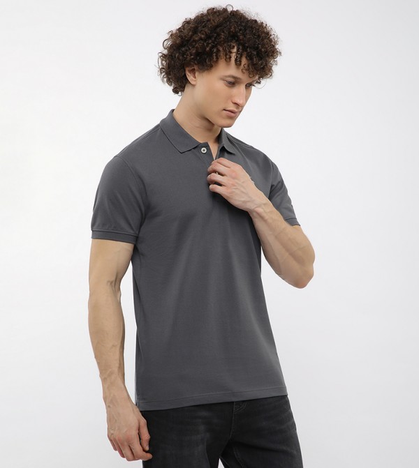 Beverly Hills Polo Club  Polo T-Shirts - Grey Polo T-shirts
