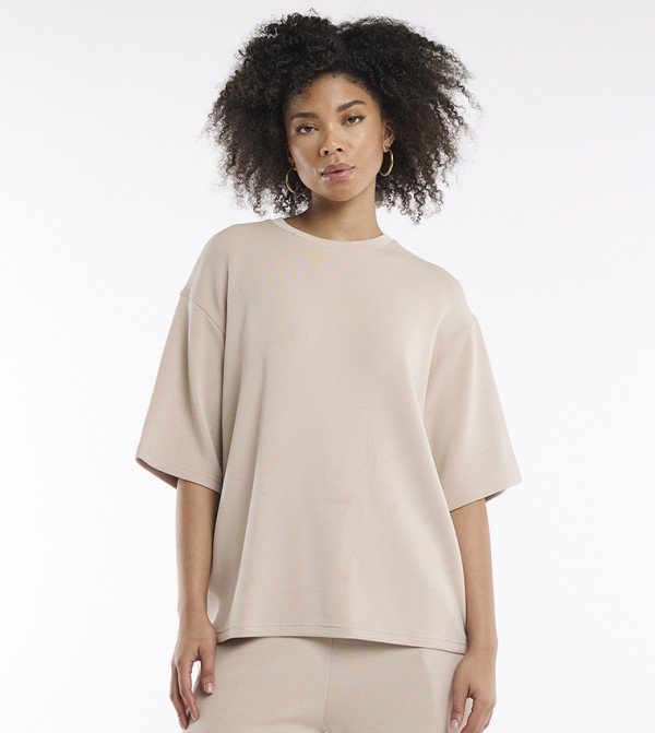 BCBG BCBG - Beige Short Sleeve T-Shirts