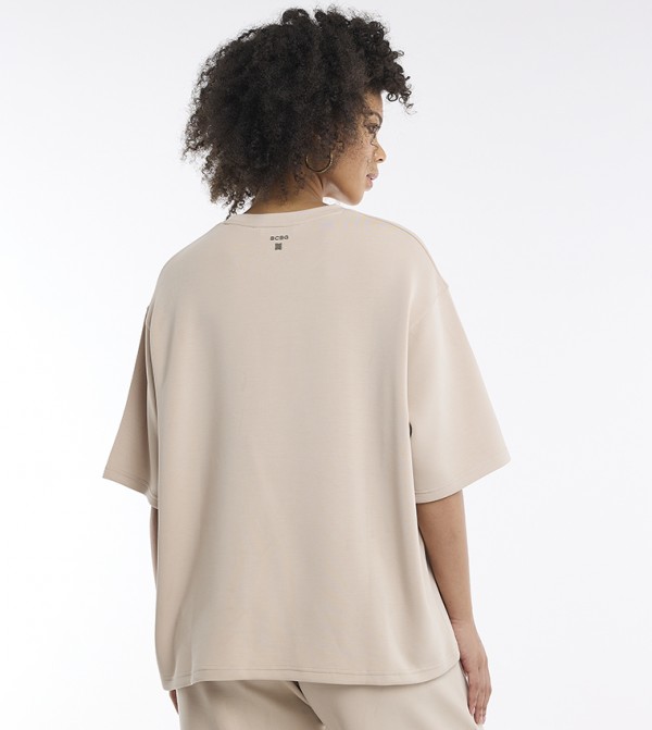 BCBG BCBG - Beige Short Sleeve T-Shirts
