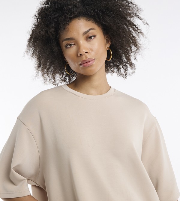 BCBG BCBG - Beige Short Sleeve T-Shirts