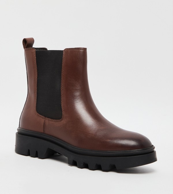 Hush Puppies  Ankle Boots - Brown Ankle length Boots