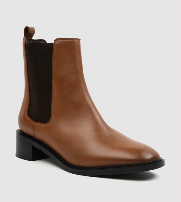 Hush Puppies  Ankle Boots - Tan Ankle length Boots