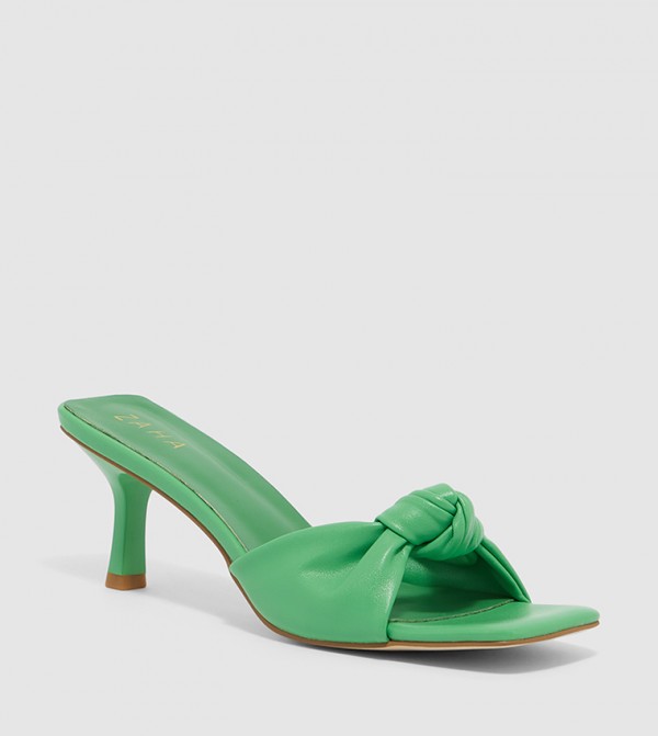 ZAHA @ CCC ZAHA - Green Heeled Sandals
