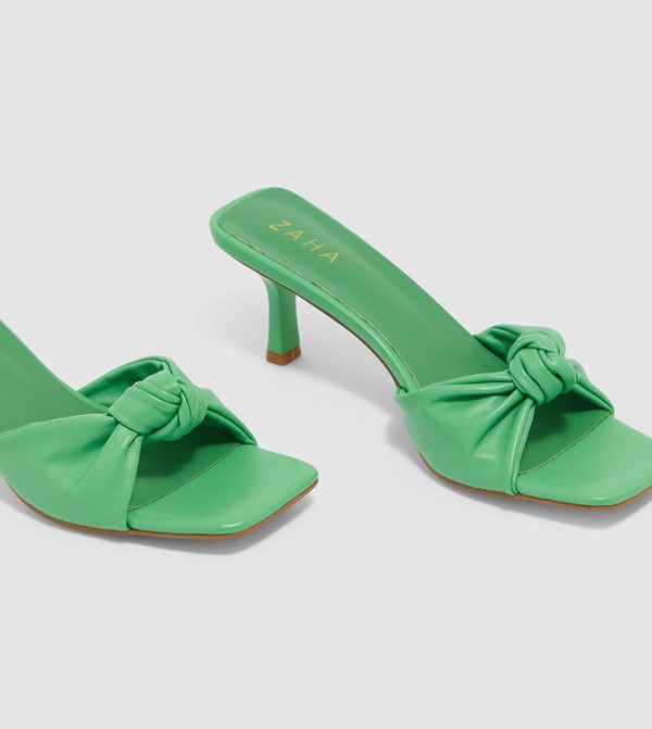 ZAHA @ CCC ZAHA - Green Heeled Sandals