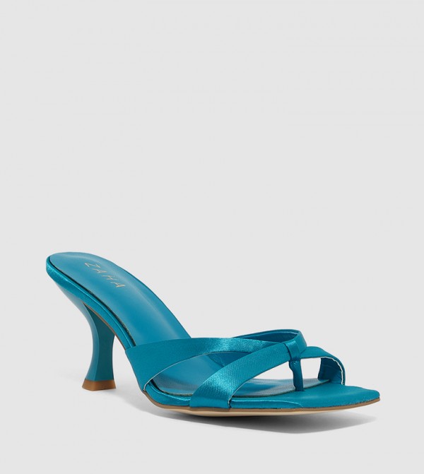 ZAHA @ CCC  - Blue Heeled Sandals