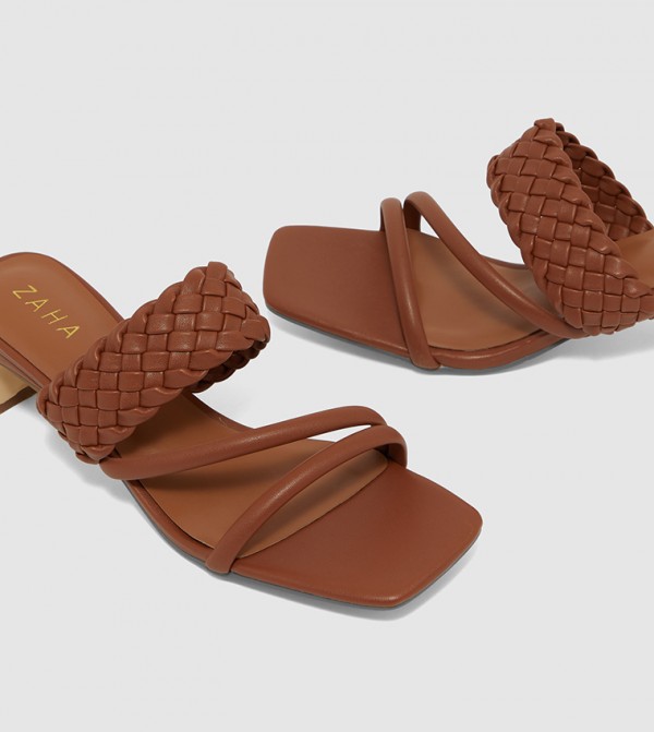 ZAHA @ CCC ZAHA - Brown Heeled Sandals