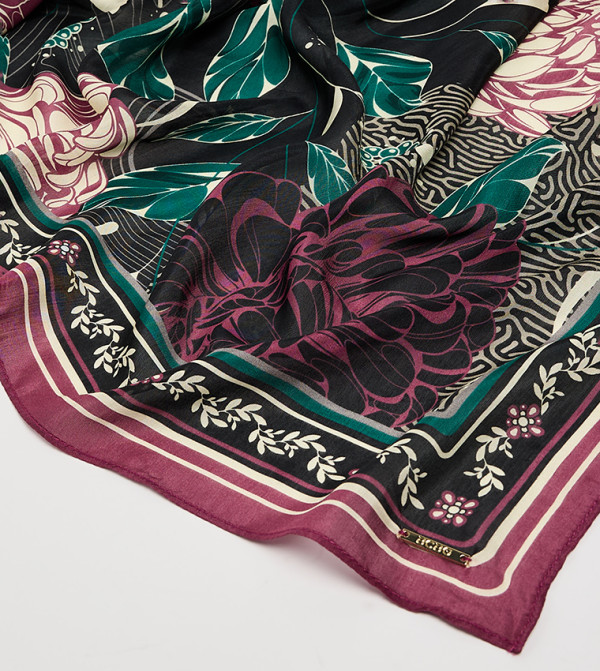 BCBG  Scarves - Black Woven Scarves