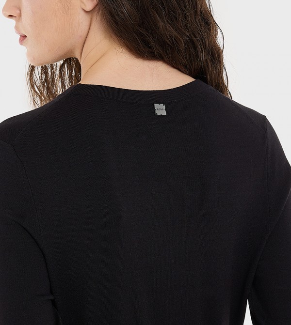 BCBG  Sweaters - Black Round Neck Sweaters
