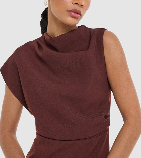 BCBG  Midi Dresses - Brown Midi Dresses