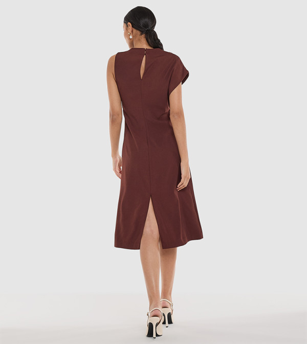 BCBG  Midi Dresses - Brown Midi Dresses
