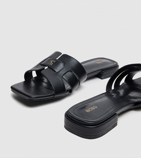 BCBG  - Black Flat Sandals