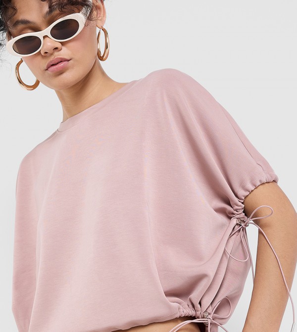 F5  Cropped Tops - Pink Cropped Tops