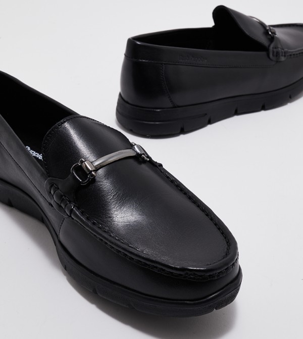 Hush Puppies  - Black Moccasins/Loafer