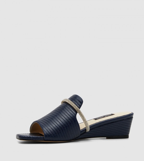 Nine West Nine West - Navy Wedge Sandals