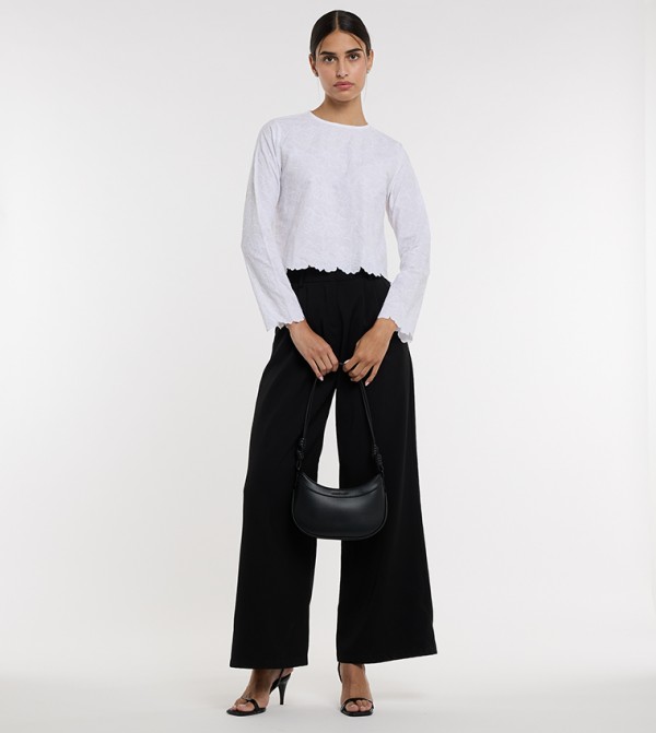BCBG  - White Cropped Tops