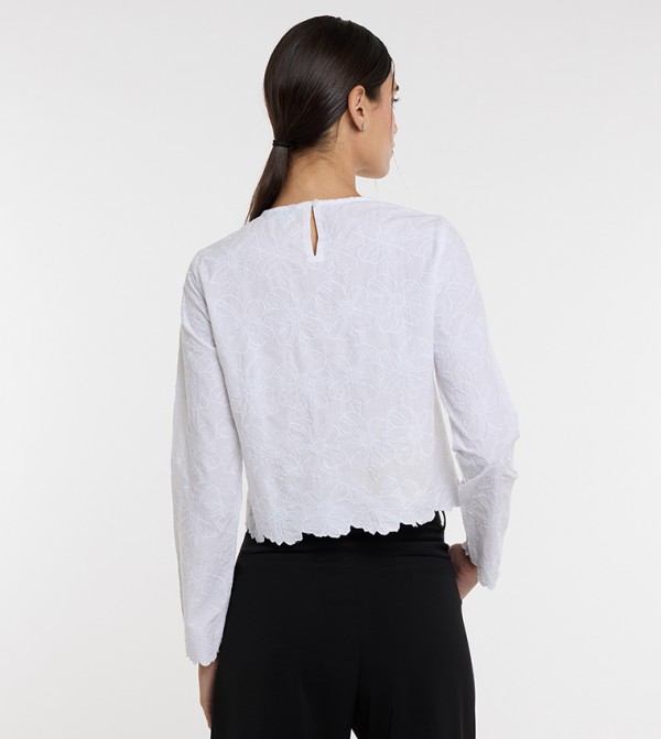 BCBG  - White Cropped Tops