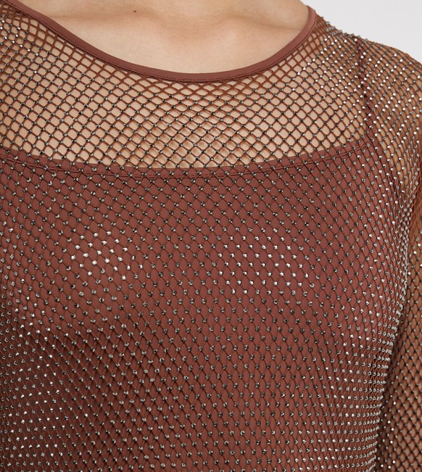 BCBG  Midi Dresses - Brown Party Dresses