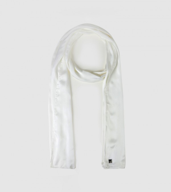 BCBG Scarves - White Silk Scarves