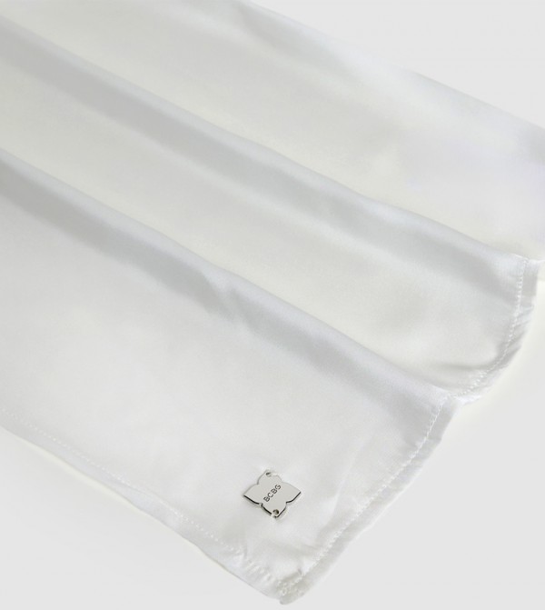 BCBG Scarves - White Silk Scarves
