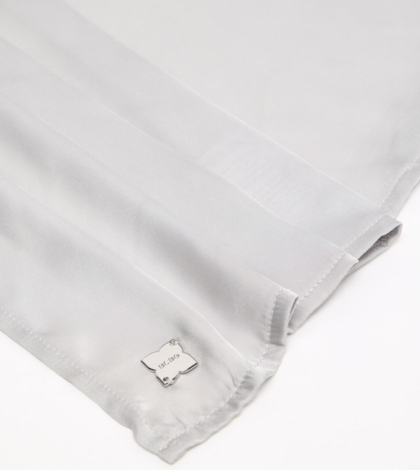 BCBG  Scarves - Silver Silk Scarves