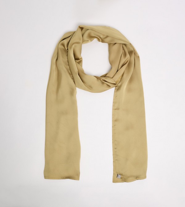 BCBG Silk Scarves - Beige Silk Scarves
