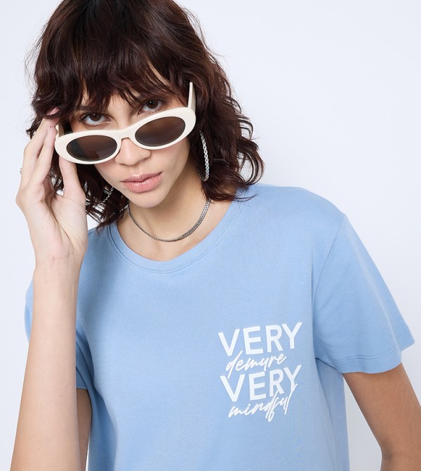 F5 F5 - أزرق Short Sleeve T-Shirts