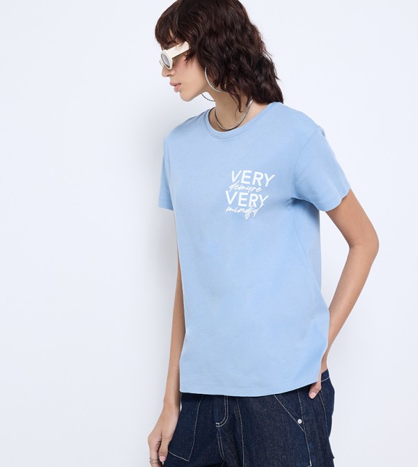 F5 F5 - أزرق Short Sleeve T-Shirts