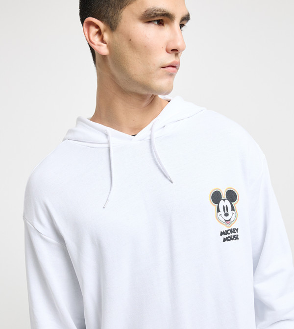 ديزني  - أبيض هودي