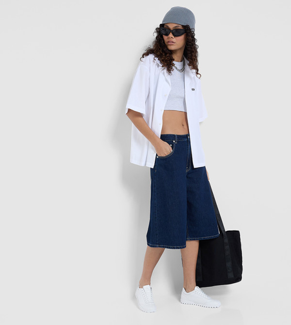 F5 F5 - Dark Blue Denim shorts