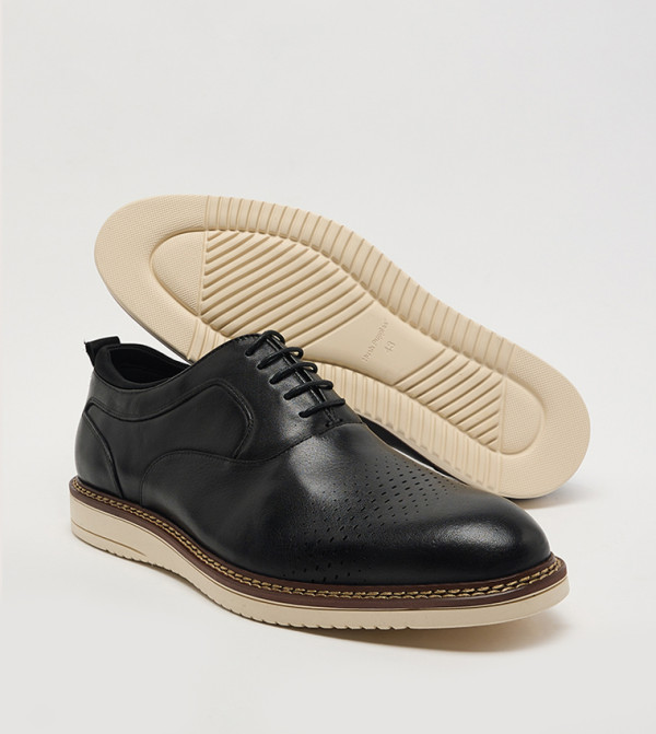 Hush Puppies Formal Shoes - Black Formal Lace-Up Shoes