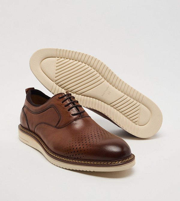 هاش بابيز  أحذية رسمية  - حنطي Formal Lace-Up Shoes