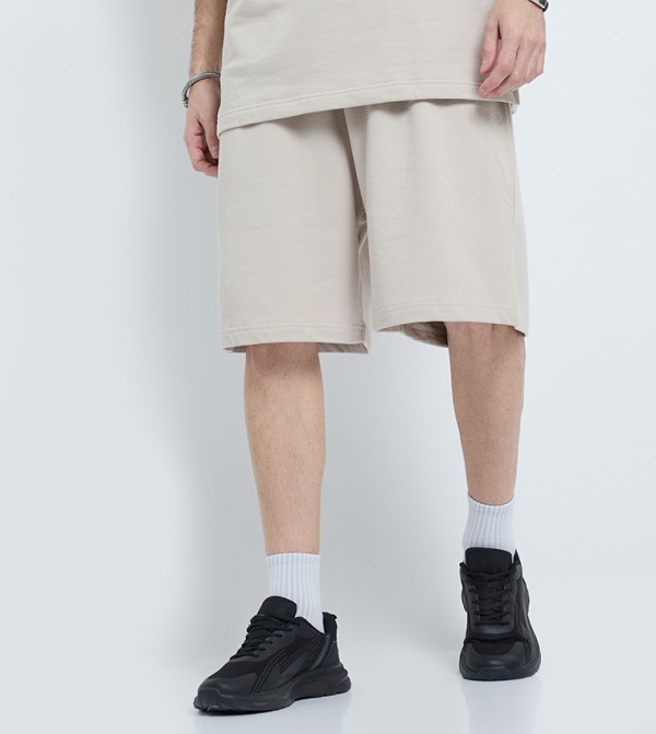 F5 F5 - Beige Casual Shorts