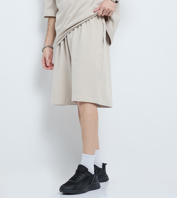 F5 F5 - Beige Casual Shorts