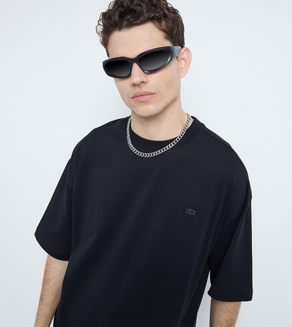 F5 F5 - أسود Round Neck T-Shirts