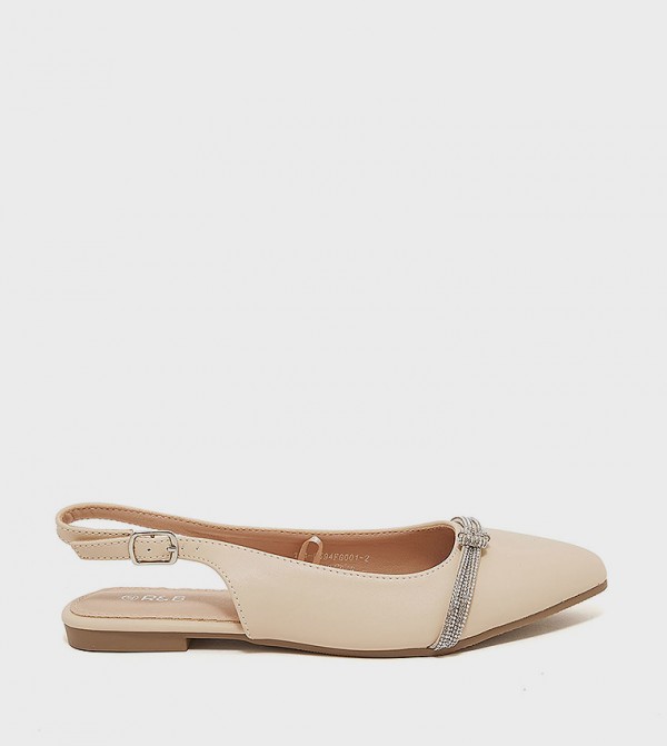 أر آند بي  صنادل - وردي Flat Sandals
