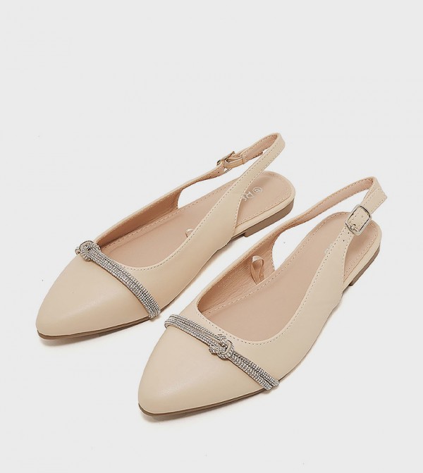 أر آند بي  صنادل - وردي Flat Sandals