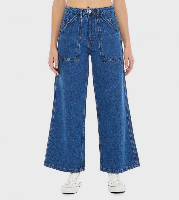 R&B  Clothing - Blue Straight Jeans
